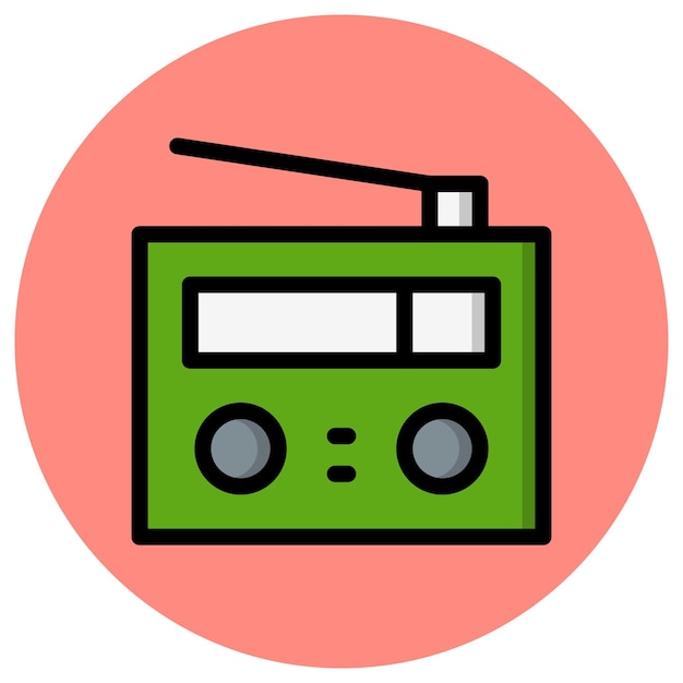 Radio Vector Icon Design Illustration