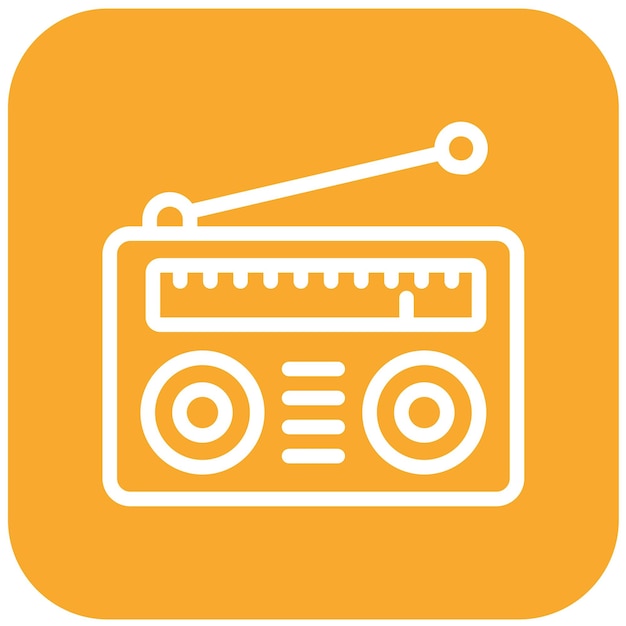 Radio Vector Icon Design Illustration