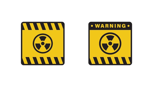 Radioactive nuclear warning sign icon vector