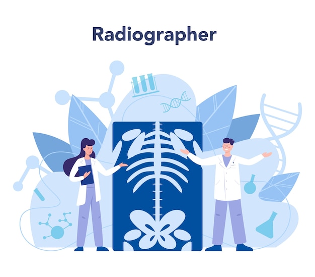 Radiologist concept in flat design