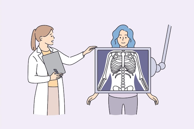 Radiology and body scan in medicine concept