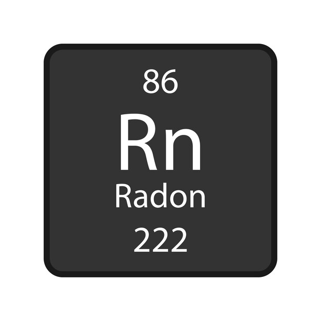 Vector radon symbol chemical element of the periodic table vector illustration