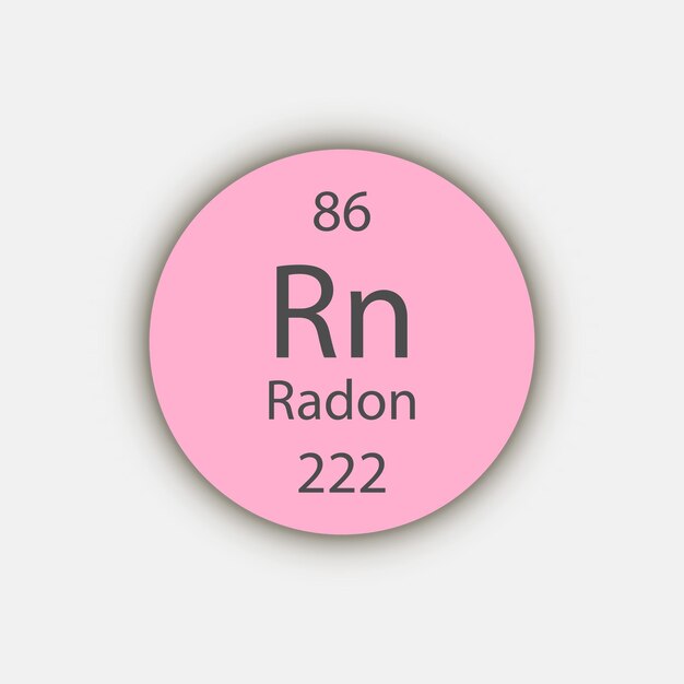 Vector radon symbol chemical element of the periodic table vector illustration