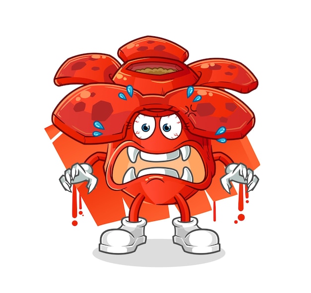 Rafflesia arnoldii monster vector cartoon character