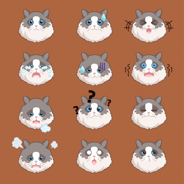 Ragdol Cat Sticker Set