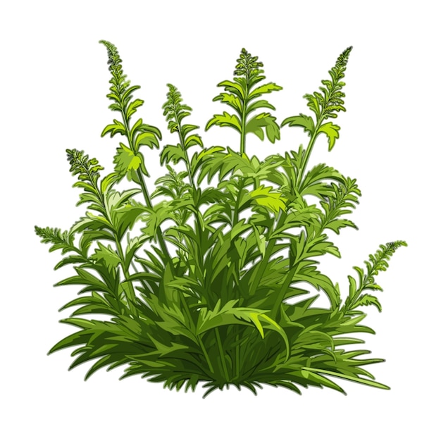 Ragweed vector on white background