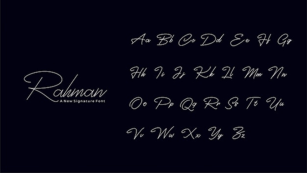 Rahman Signature Font