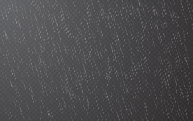 Rain drops on transparent background