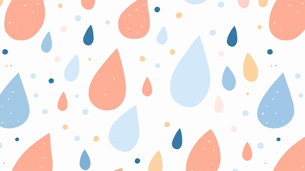 Vector rain drops on a white background