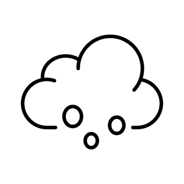 Rain icon set rising rain bad weather sky cloud snow ice low temperature weather protection Weather concept Vector line icon on white background