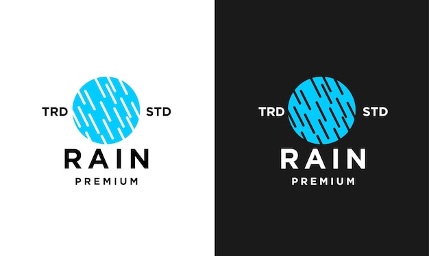 Rain Letter R Logo Icon Design Modern Logo