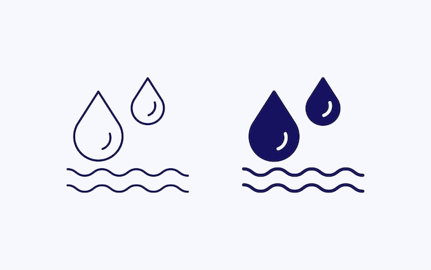 Rain water drop illustration icon