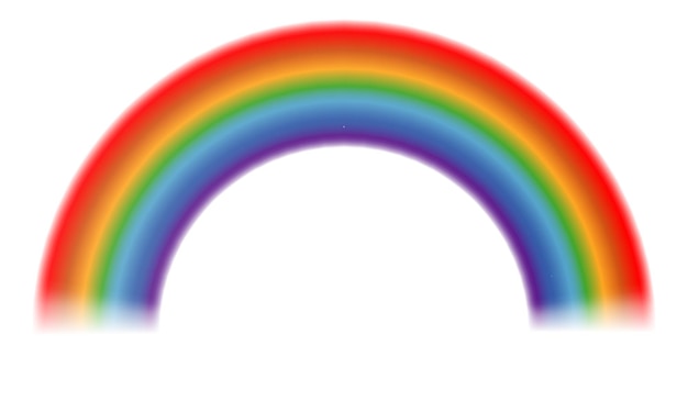 Rainbow arch shape. Realistic colorful light spectrum