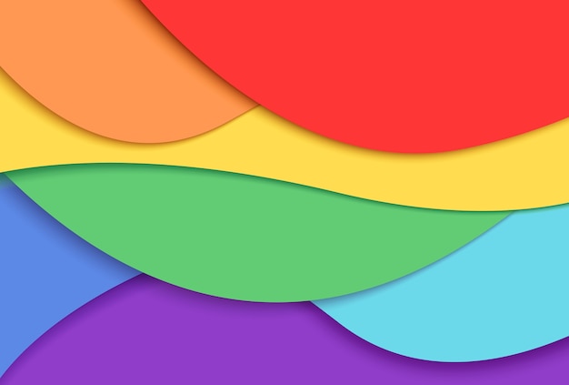 Rainbow background in paper style