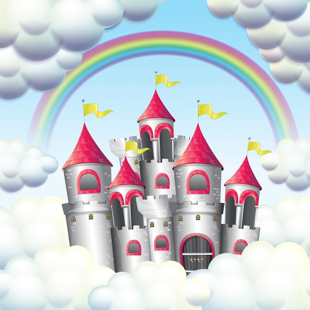 A Rainbow Over Beautiful Castle