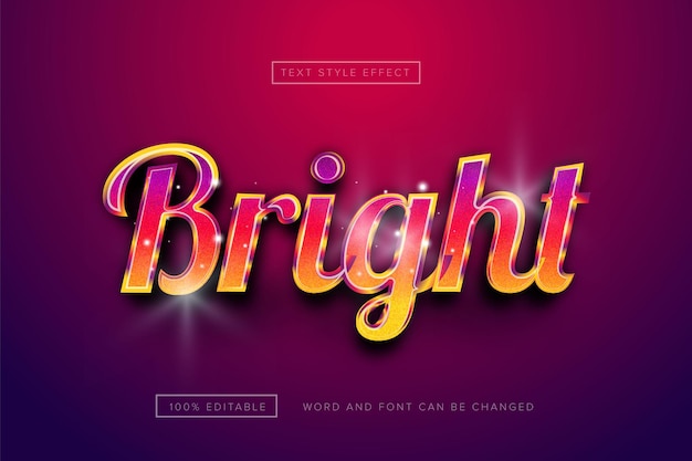 Rainbow Bright text effect  