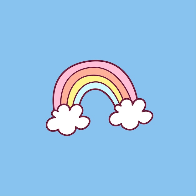 Rainbow cartoon icon vector illustration