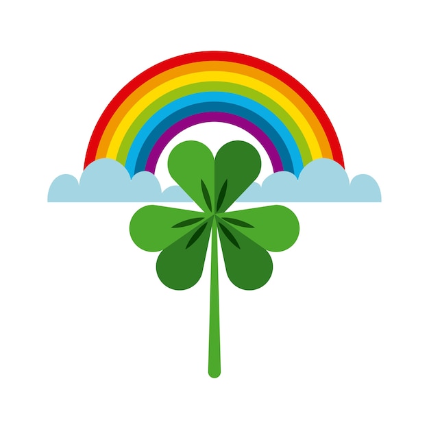 rainbow and clover icon