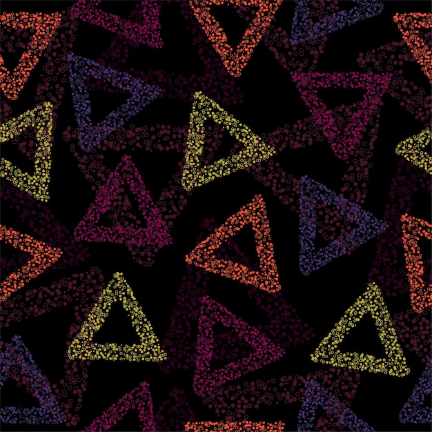 Rainbow color triangle seamless pattern vector eps 10