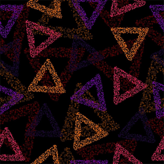 Rainbow color triangle seamless pattern vector eps 10