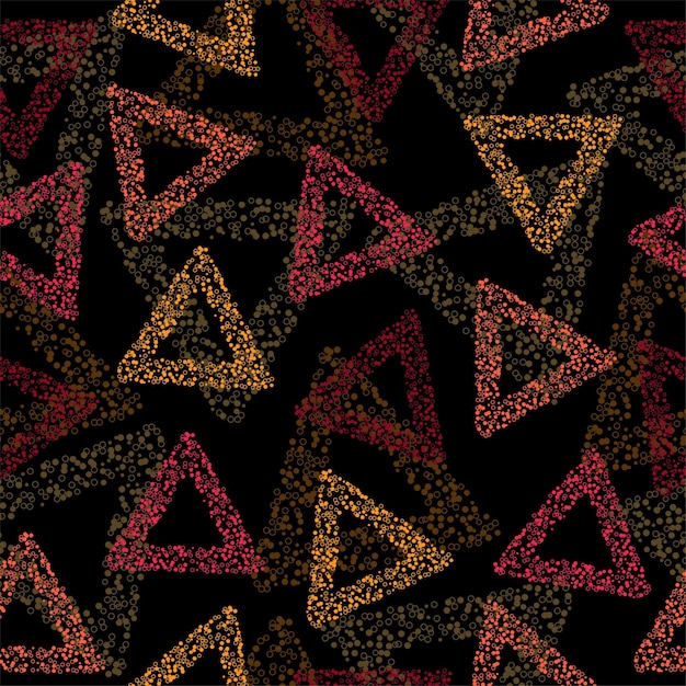 Rainbow color triangle seamless pattern vector eps 10