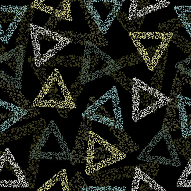 Rainbow color triangle seamless pattern vector eps 10