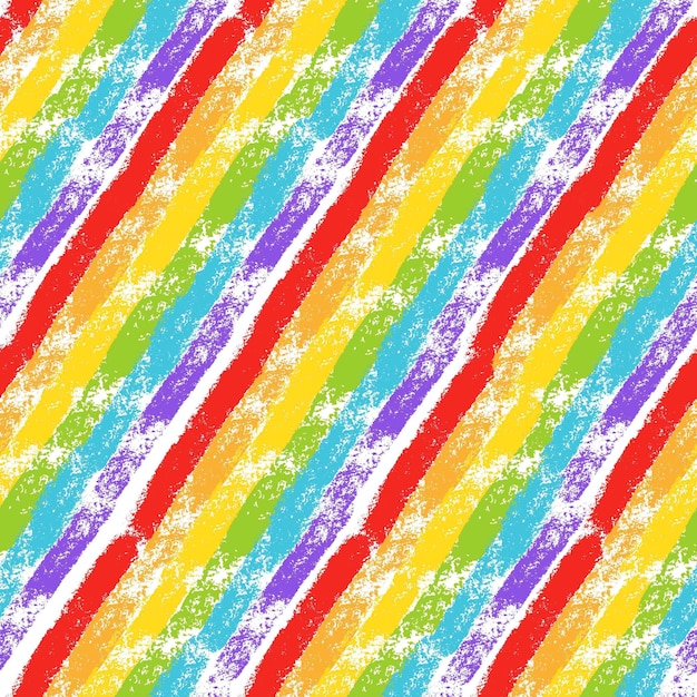 Rainbow colors, pin drawn, vector graphic element, seamless pattern.