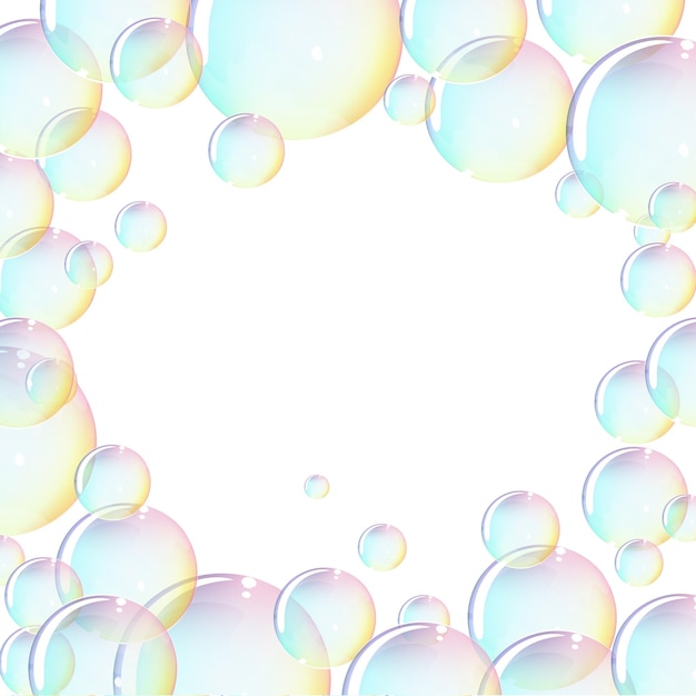 Rainbow colors sweet bubbles illistration large background