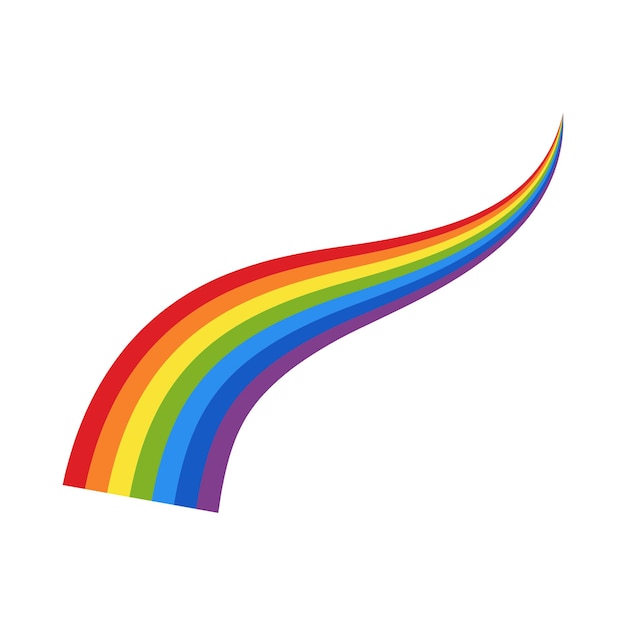 Rainbow in flat style isolated