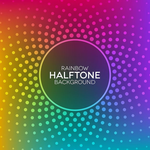 Rainbow gradient background with halftone texture