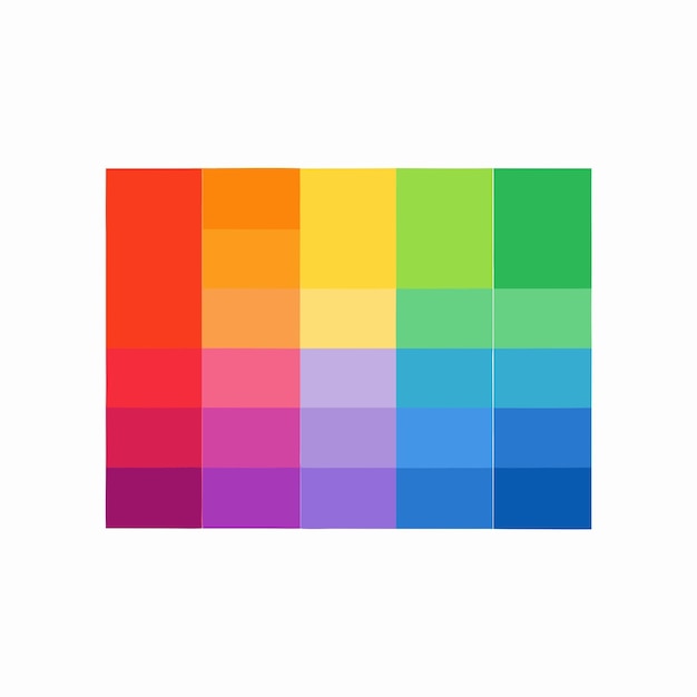 Vector rainbow gradients color palette template