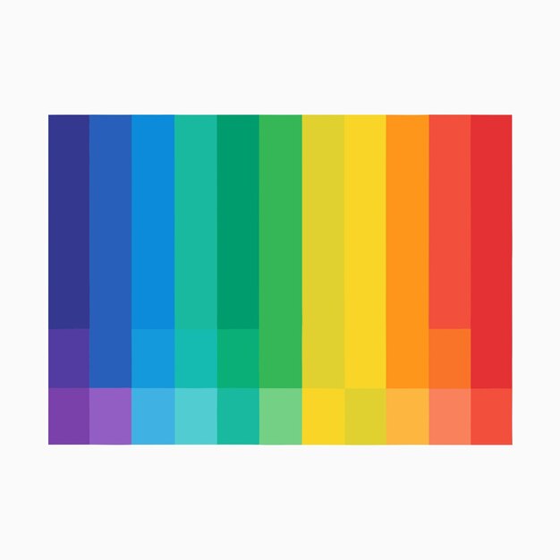 Vector rainbow gradients color palette template