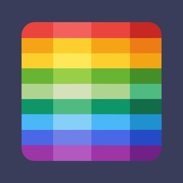 Vector rainbow gradients color palette template