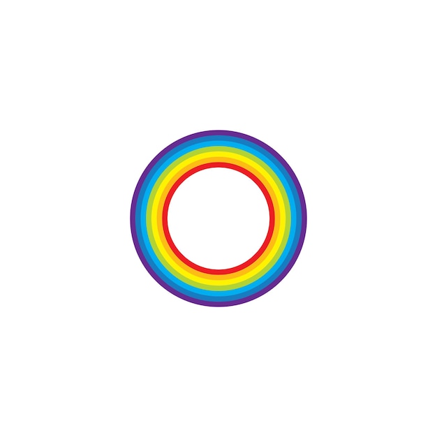 Rainbow logo icon vector illustration design