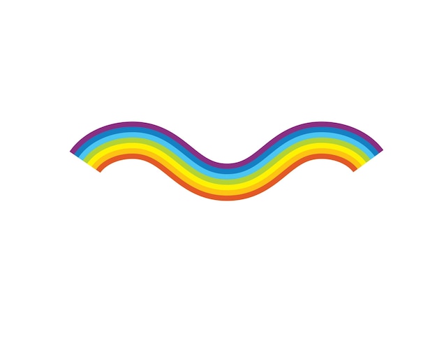 Rainbow logo icon vector template