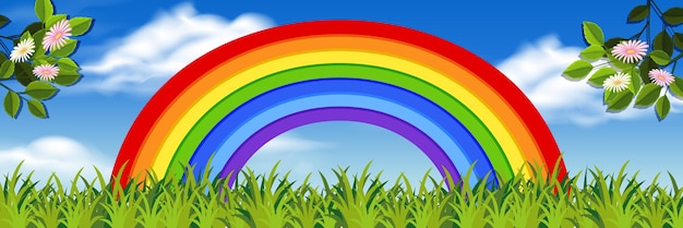 rainbow nature background