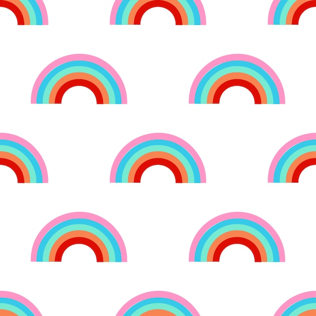 Rainbow pattern. Modern pattern for print design. Seamless vector texture.