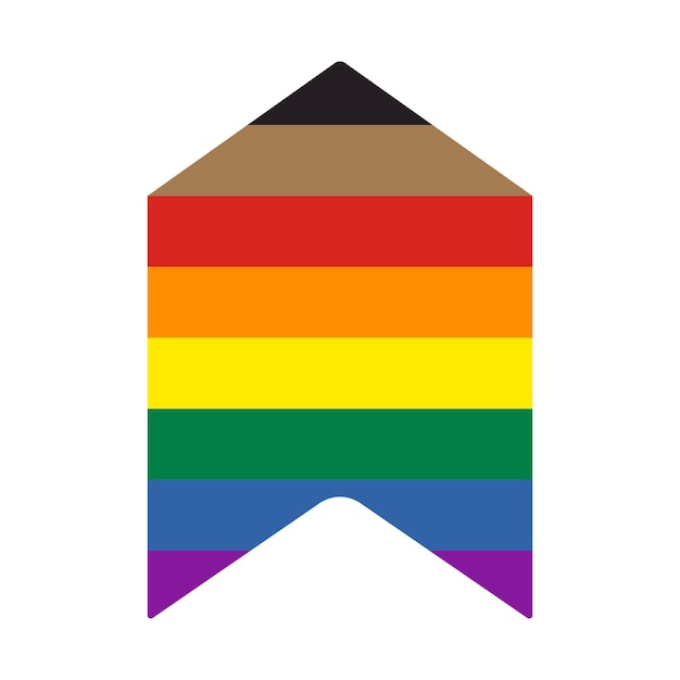 Rainbow pride flag arrow Vector illustration