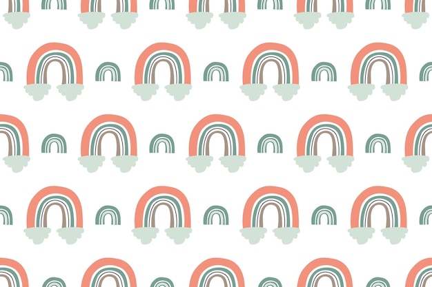 Rainbow Seamless Pattern Background Vector