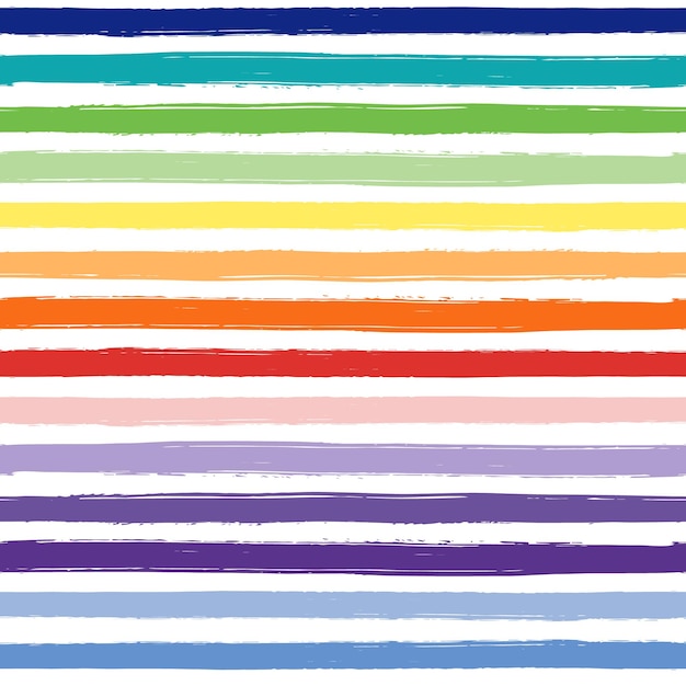 Rainbow striped seamless pattern Rainbow stripe background childish rainbow brush strokes