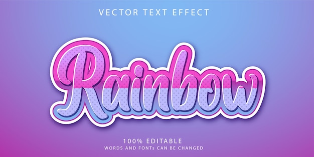 rainbow text effects style template