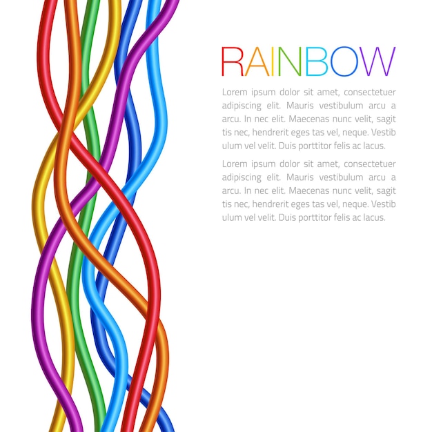 Vector rainbow twisted bright vibrant wares