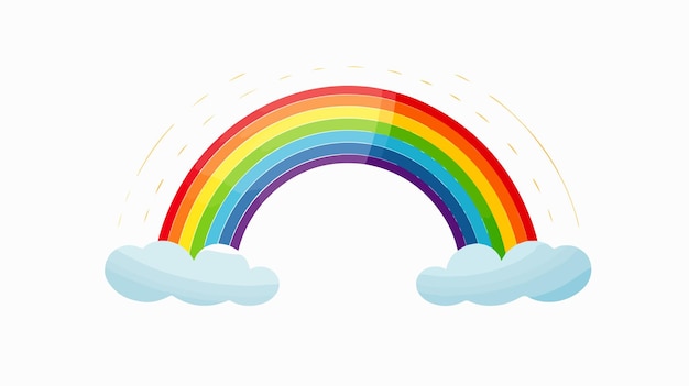 rainbow on a white background