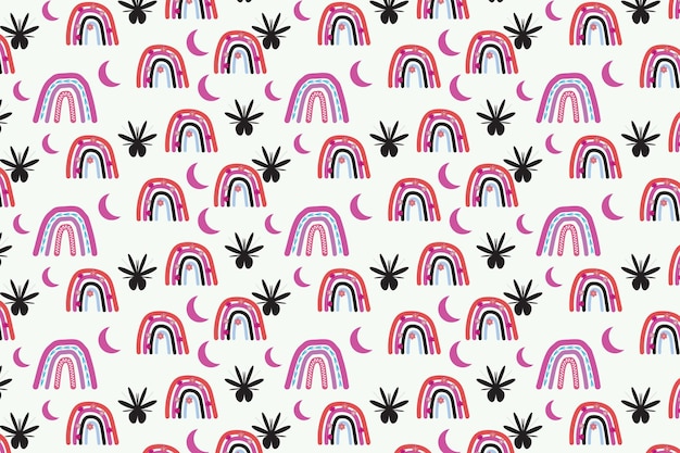 rainbows seamless pattern