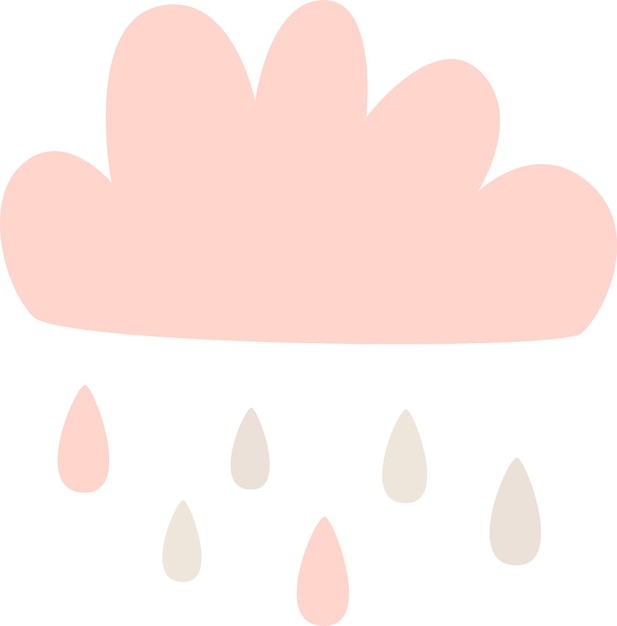 Vector rainy cloud icon