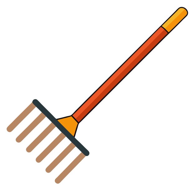 Vector rake clipart vector art and illustration