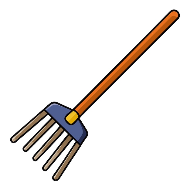 Vector rake clipart vector art and illustration