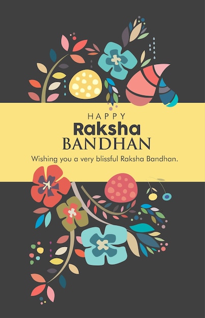 Rakhi Festival Background Design with Creative Rakhi Illustration Indian festival Raksha Bandhan