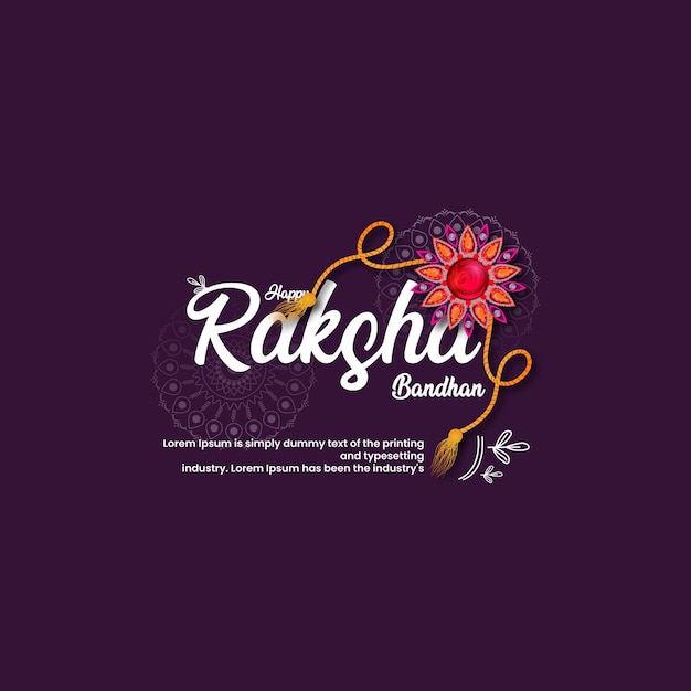 Rakhi Festival Background Design with Creative Rakhi Illustration Indian Religious