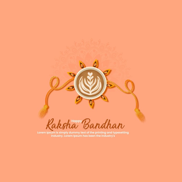 Rakhi Festival Background Design with Creative Rakhi Illustration.